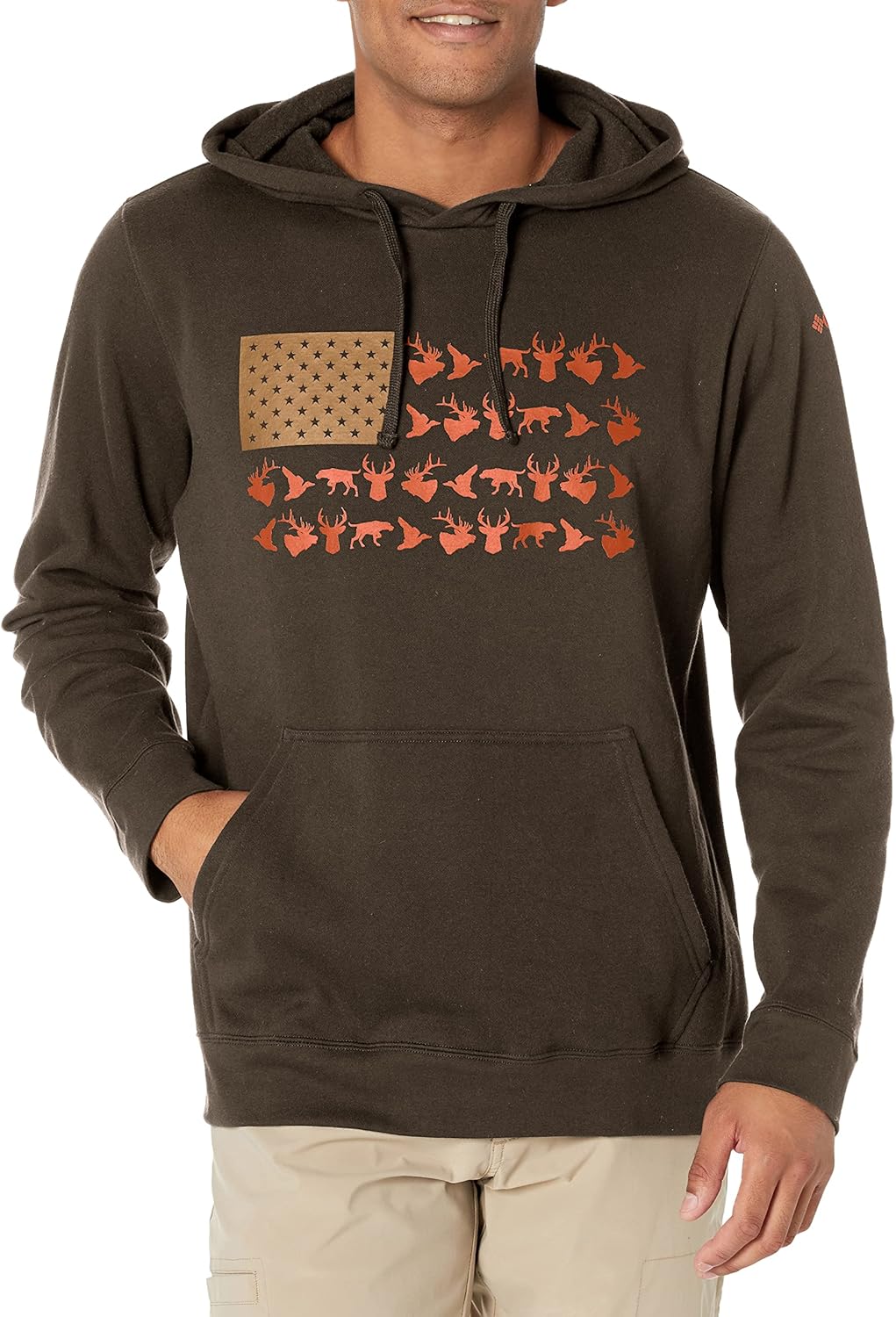 Толстовка с капюшоном Columbia, Cordovan, Blaze Big Game Flag
Толстовка с капюшоном Columbia, Cordovan, Blaze Big Game Flag