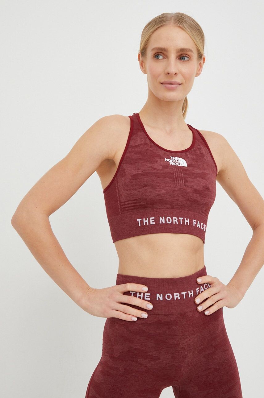 Спортивный бюстгальтер The North Face, гранатовый
Спортивный бюстгальтер The North Face, гранатовый