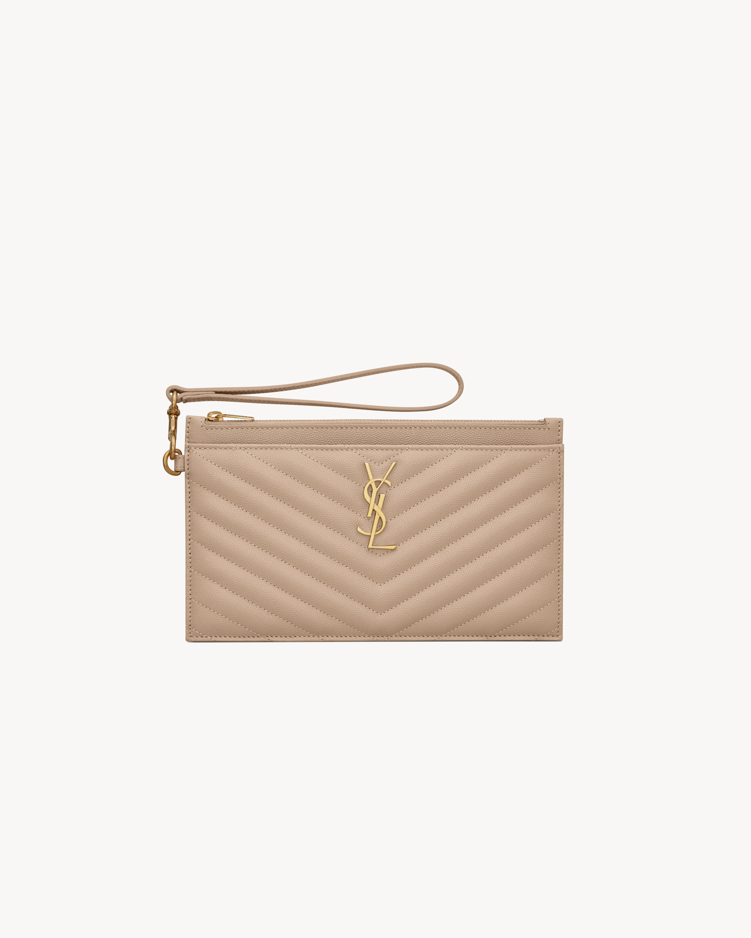 Большой клатч Cassandre Matelasse из зернистой кожи grain de poudre Saint Laurent, бежевый
Большой клатч Cassandre Matelasse из зернистой кожи grain de poudre Saint Laurent, бежевый