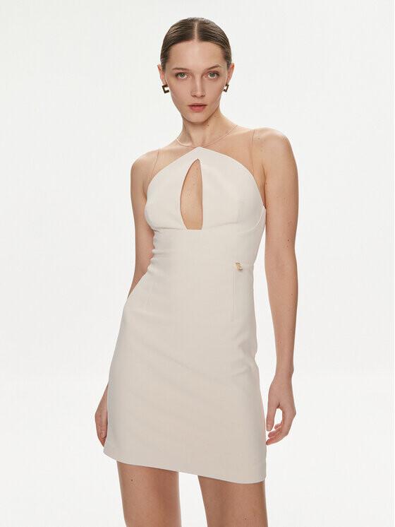 Коктейльное платье узкого кроя Elisabetta Franchi, бежевый
Коктейльное платье узкого кроя Elisabetta Franchi, бежевый