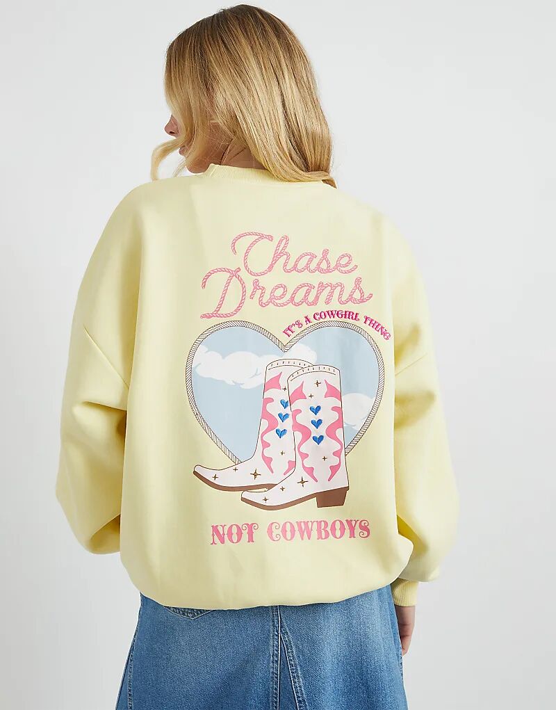 Толстовка Skinnydip London Chase Dreams Not Cowboys желтого цвета
Толстовка Skinnydip London Chase Dreams Not Cowboys желтого цвета