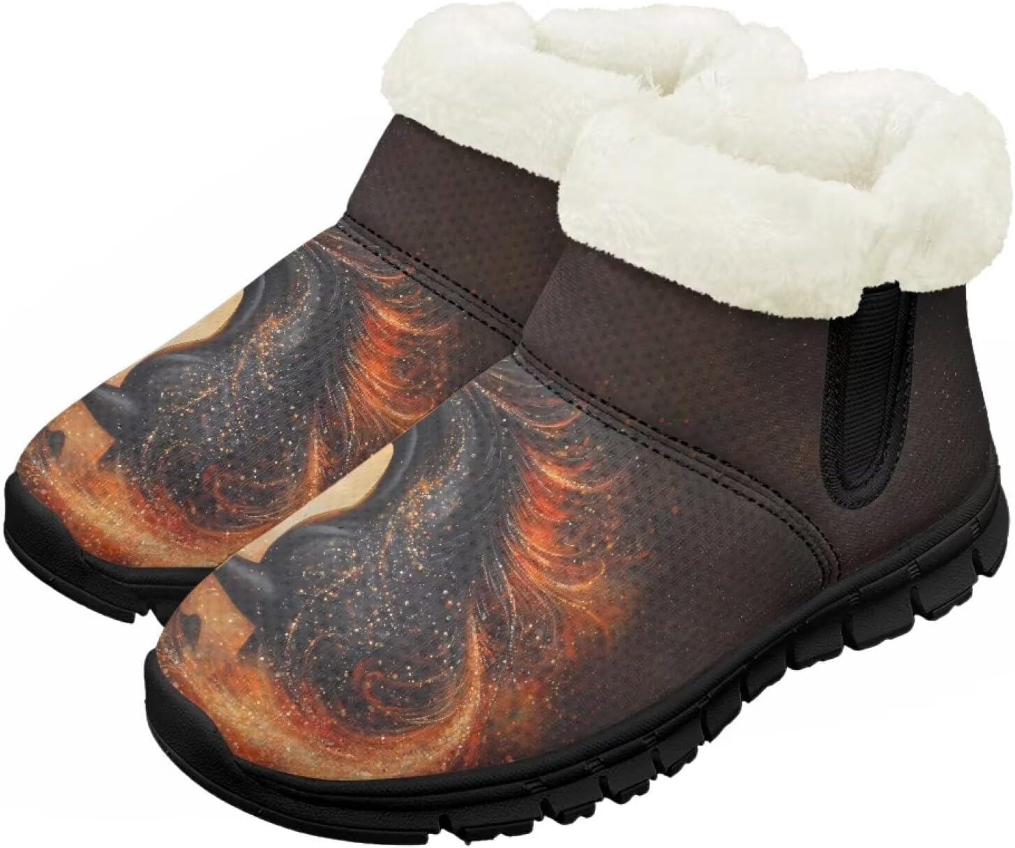 Зимние детские ботинки Chririnla для мальчиков и девочек, с теплой подкладкой из искусственного меха, на щиколотку, противоскользящие, для малышей и детей постарше, Flame Galaxy Horse
Зимние детские ботинки Chririnla для мальчиков и девочек, с теплой подкладкой из искусственного меха, на щиколотку, противоскользящие, для малышей и детей постарше, Flame Galaxy Horse