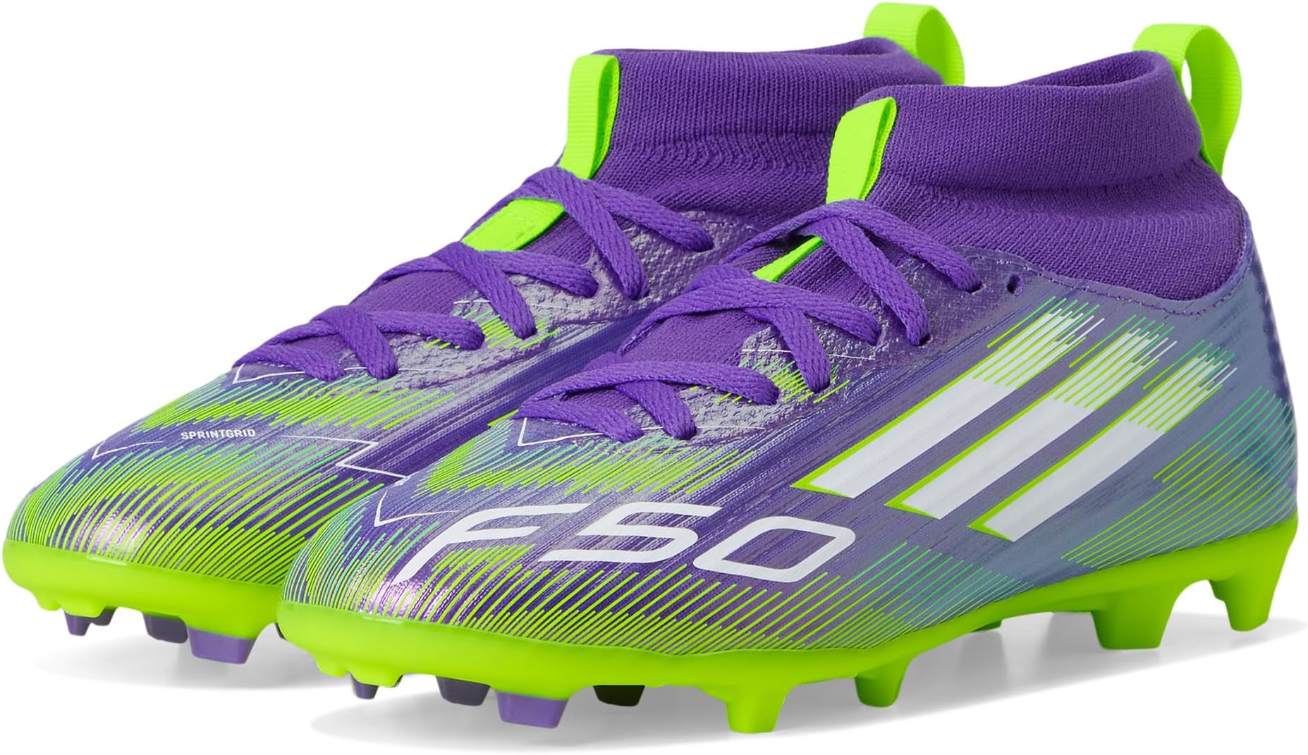Кроссовки Adidas Kids F50 League Mid Top Firm Ground/Multi Ground Cleats, Purple Rush/White/Lucid Lemon
Кроссовки Adidas Kids F50 League Mid Top Firm Ground/Multi Ground Cleats, Purple Rush/White/Lucid Lemon