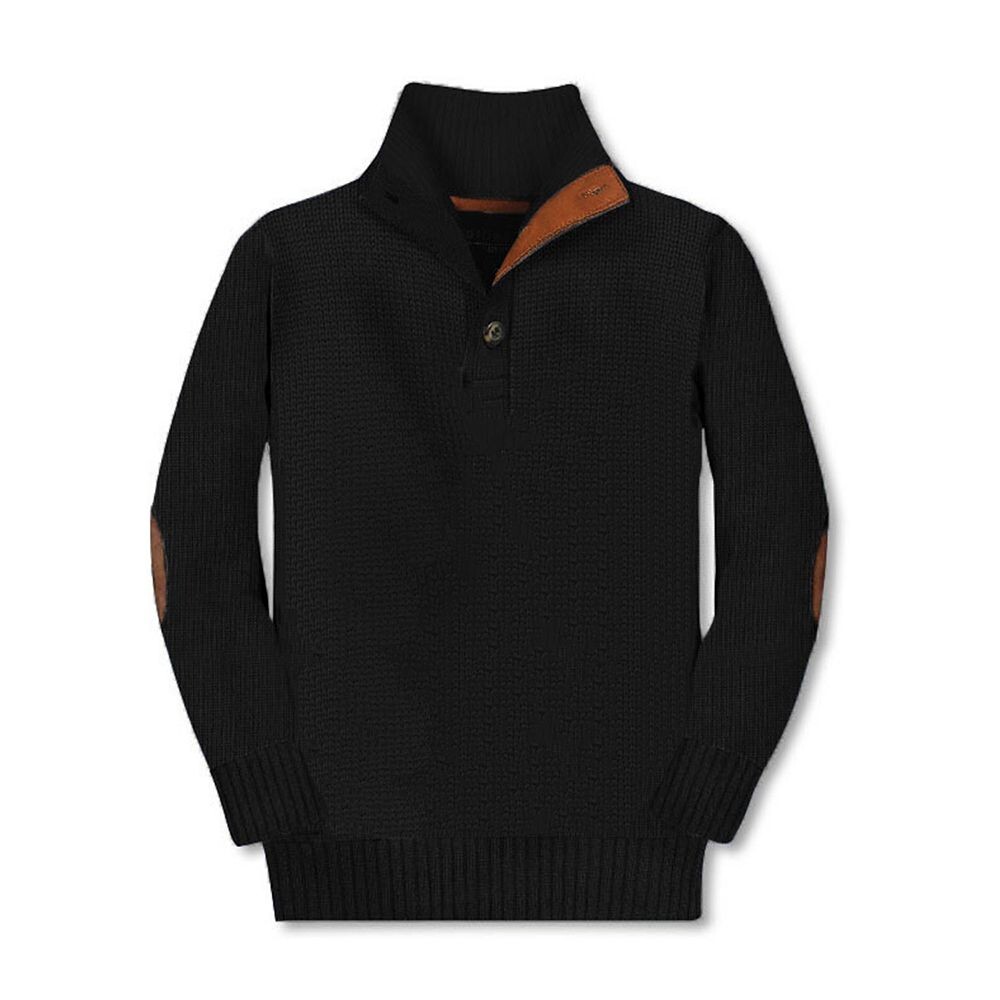 Детский вязаный пуловер с воротником на пуговицах Gioberti из 100 % хлопка, черный 
Детский вязаный пуловер с воротником на пуговицах Gioberti из 100 % хлопка, черный