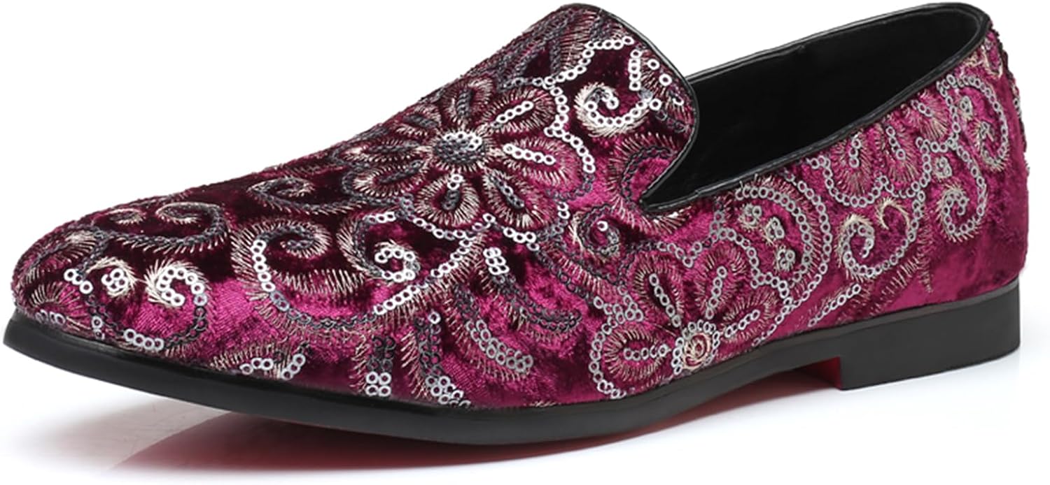 Мужские бархатные с пайетками вышитые лоферы-туфли на плоской подошве с круглым носком, легкие, с нескользящей подошвой, блестящие, декоративные, для свадеб, вечеринок, официальных мероприятий, офиса, церкви Tixewsjh, красный
Мужские бархатные с пайетками вышитые лоферы-туфли на плоской подошве с круглым носком, легкие, с нескользящей подошвой, блестящие, декоративные, для свадеб, вечеринок, официальных мероприятий, офиса, церкви Tixewsjh, красный