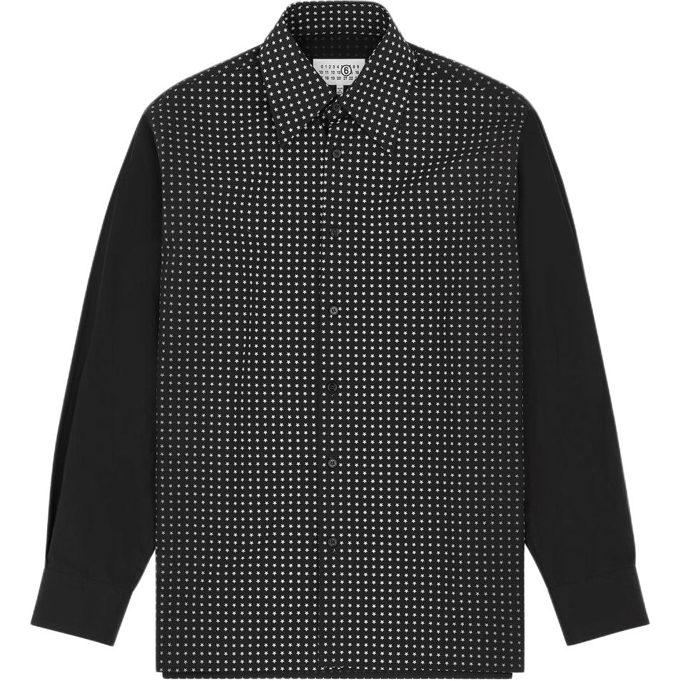 Длинная рубашка с принтом в горошек MM6 Maison Margiela, черный
Длинная рубашка с принтом в горошек MM6 Maison Margiela, черный