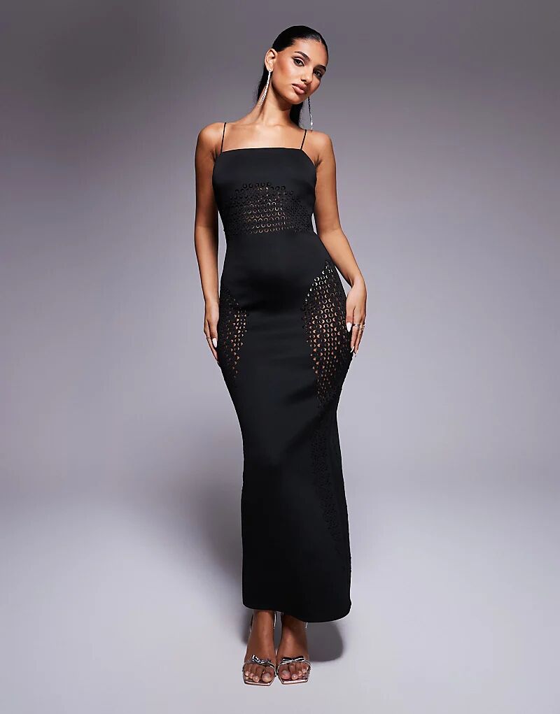 Платье макси с лазерным вырезом и тонкими бретелями из ткани скуба ASOS DESIGN
Платье макси с лазерным вырезом и тонкими бретелями из ткани скуба ASOS DESIGN