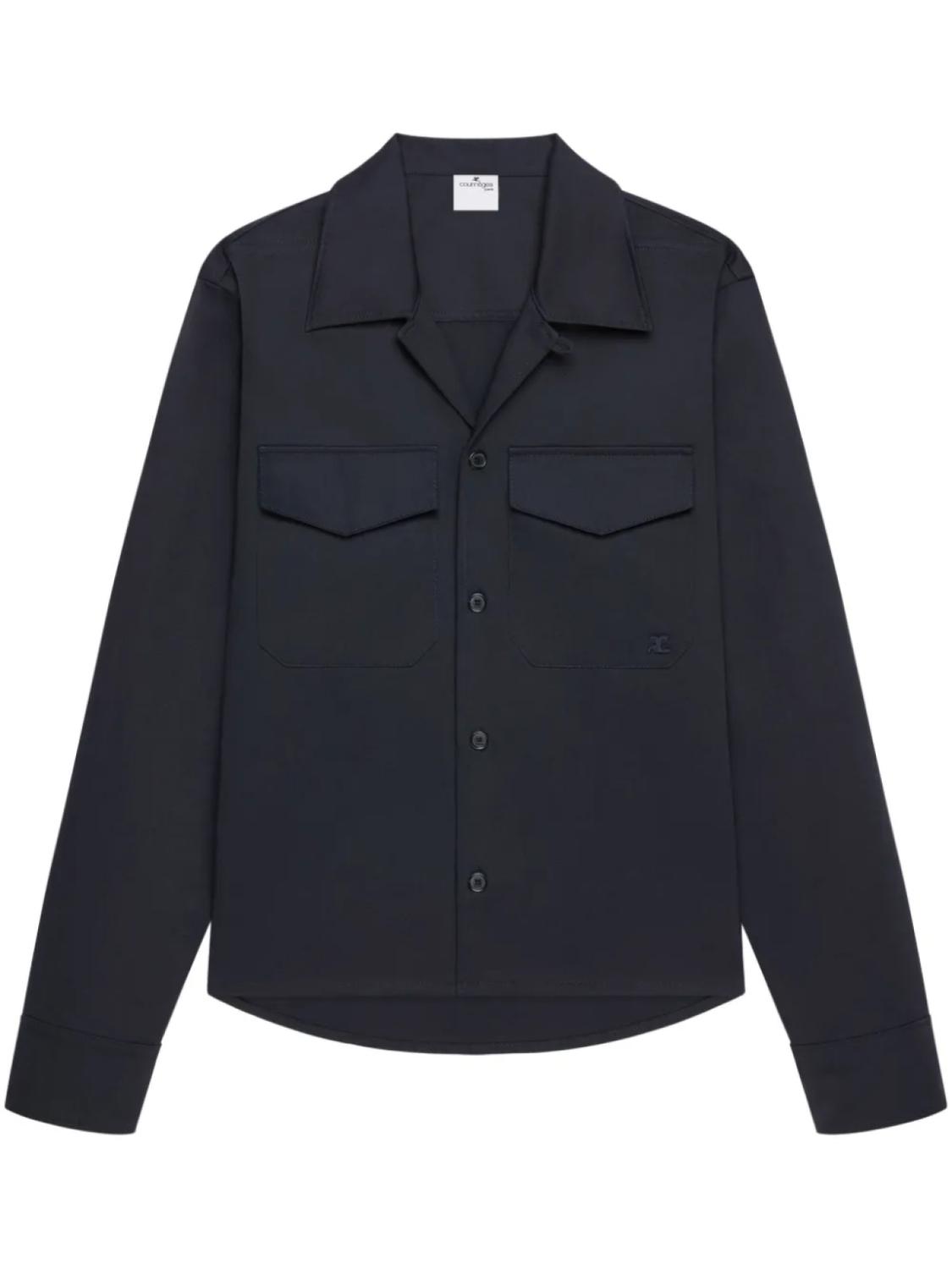 Courrèges рубашка с накладными карманами, синий
Courrèges рубашка с накладными карманами, синий