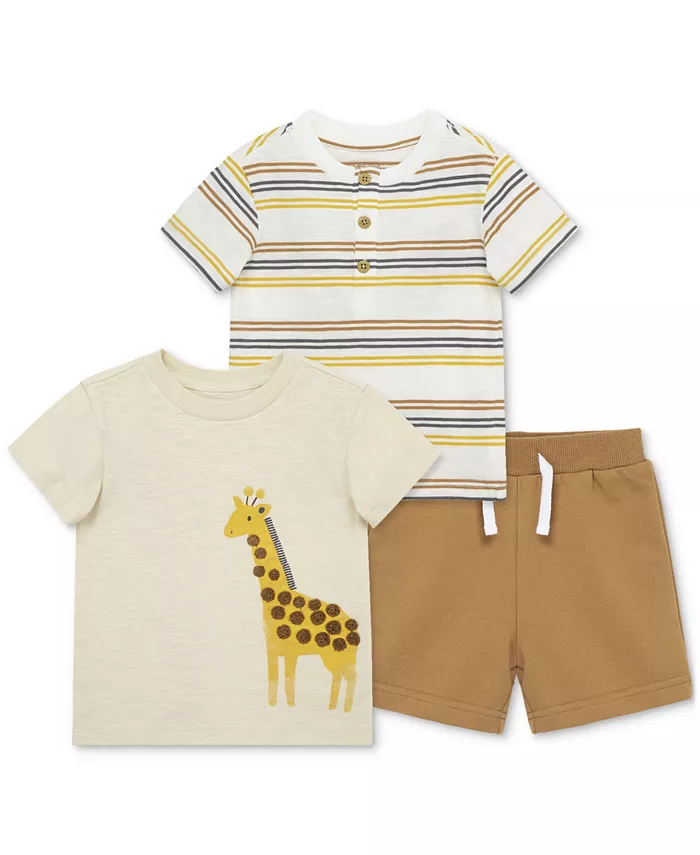 Детский игровой комплект для мальчиков: футболка и шорты с жирафом, 3 предмета Little Me, коричневый
Детский игровой комплект для мальчиков: футболка и шорты с жирафом, 3 предмета Little Me, коричневый