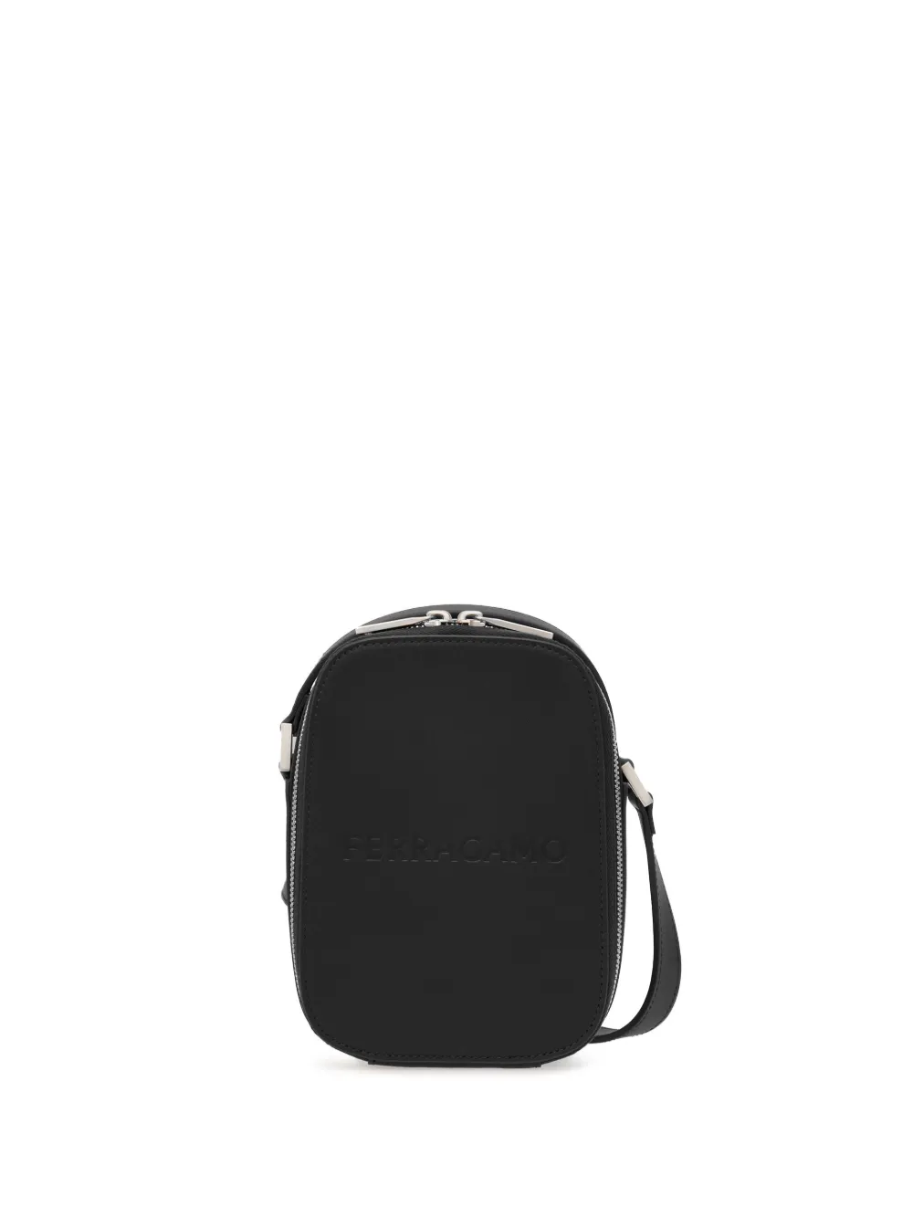 Сумка на плечо с тисненым логотипом Ferragamo, черный
Сумка на плечо с тисненым логотипом Ferragamo, черный