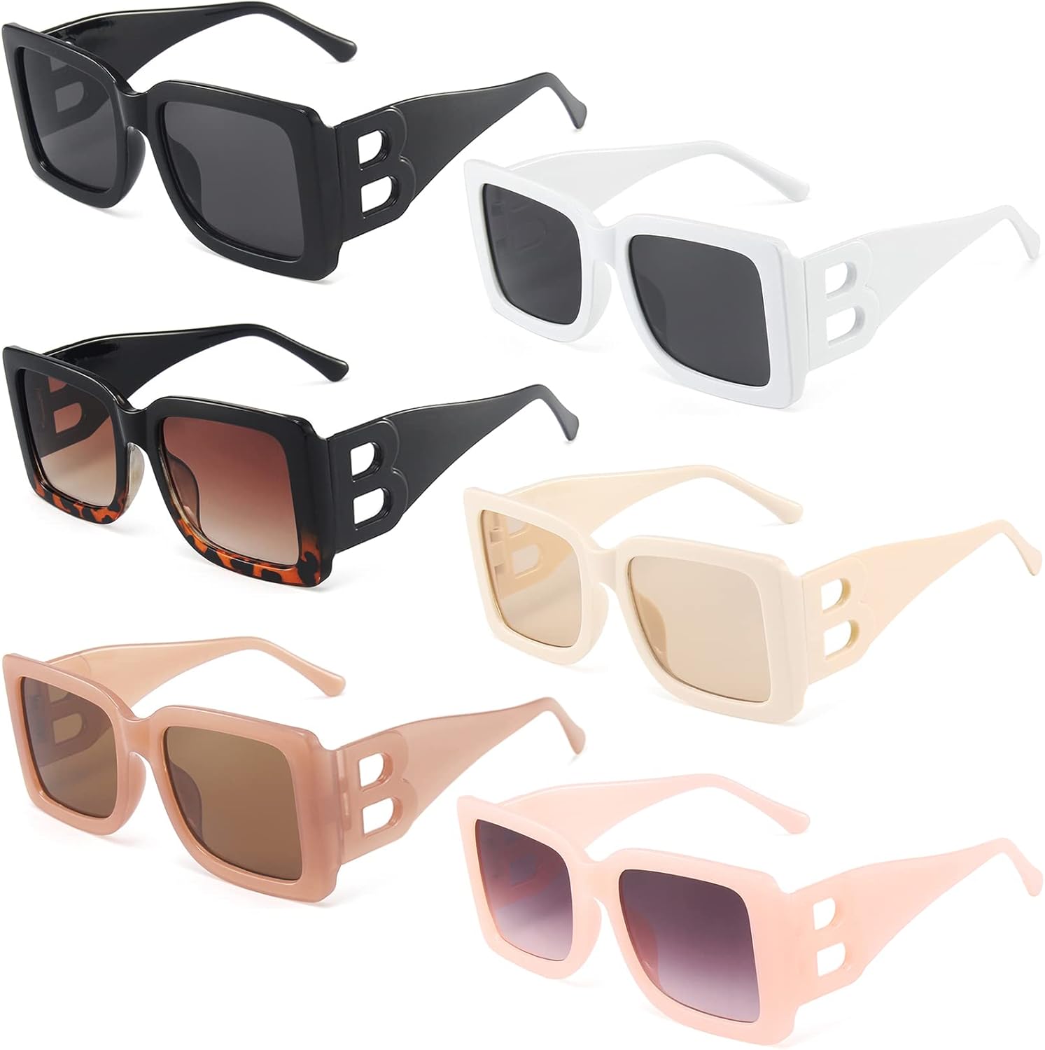 YQVIE Набор из 6 больших квадратных солнцезащитных очков оптом для женщин и мужчин, модные, золотистая оправа B, большие солнцезащитные очки с защитой UV400, General B
YQVIE Набор из 6 больших квадратных солнцезащитных очков оптом для женщин и мужчин, модные, золотистая оправа B, большие солнцезащитные очки с защитой UV400, General B