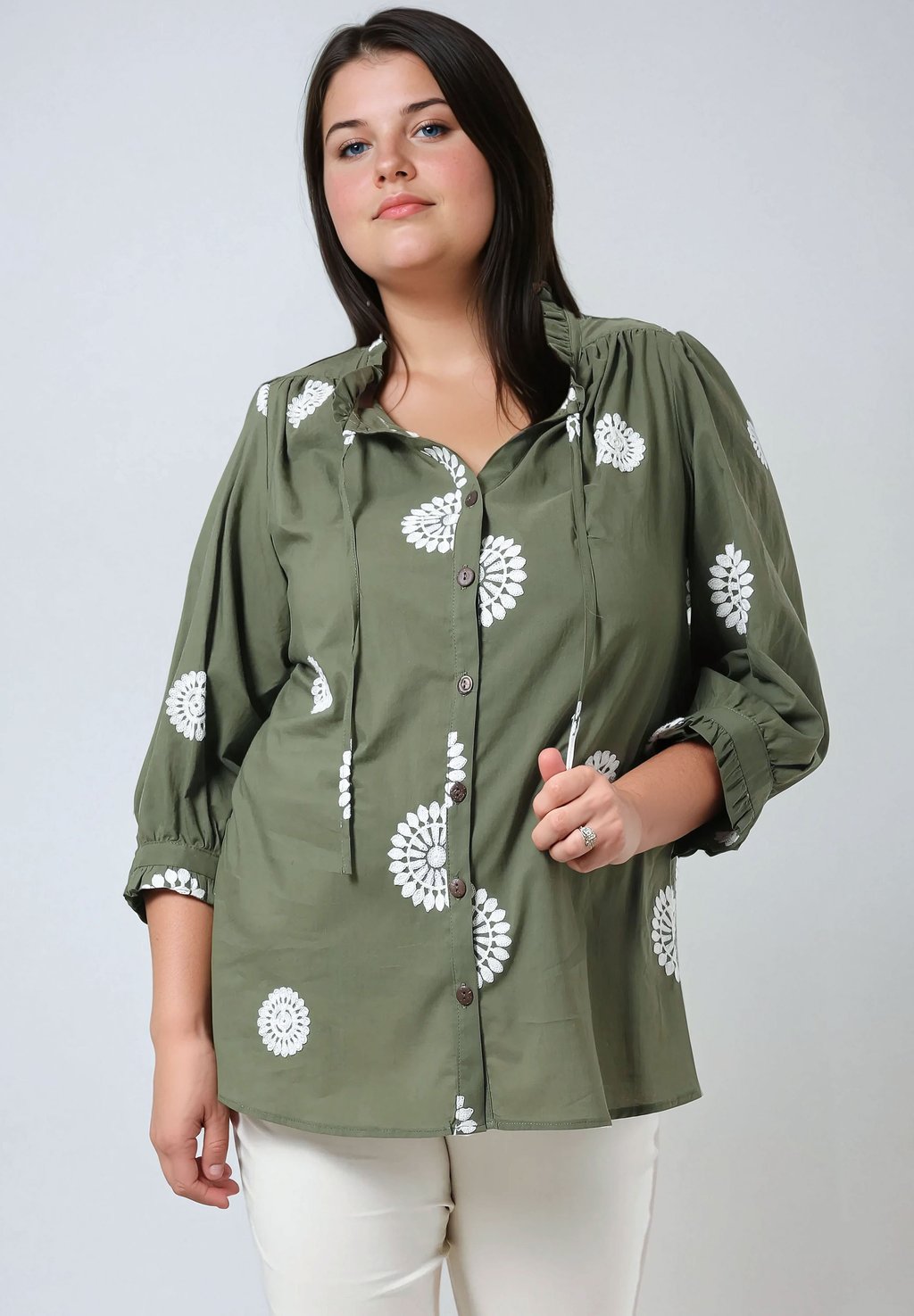 Блузка на пуговицах EN VOILE DE BRODÉ Jean Marc Philippe, светло-зеленый
Блузка на пуговицах EN VOILE DE BRODÉ Jean Marc Philippe, светло-зеленый