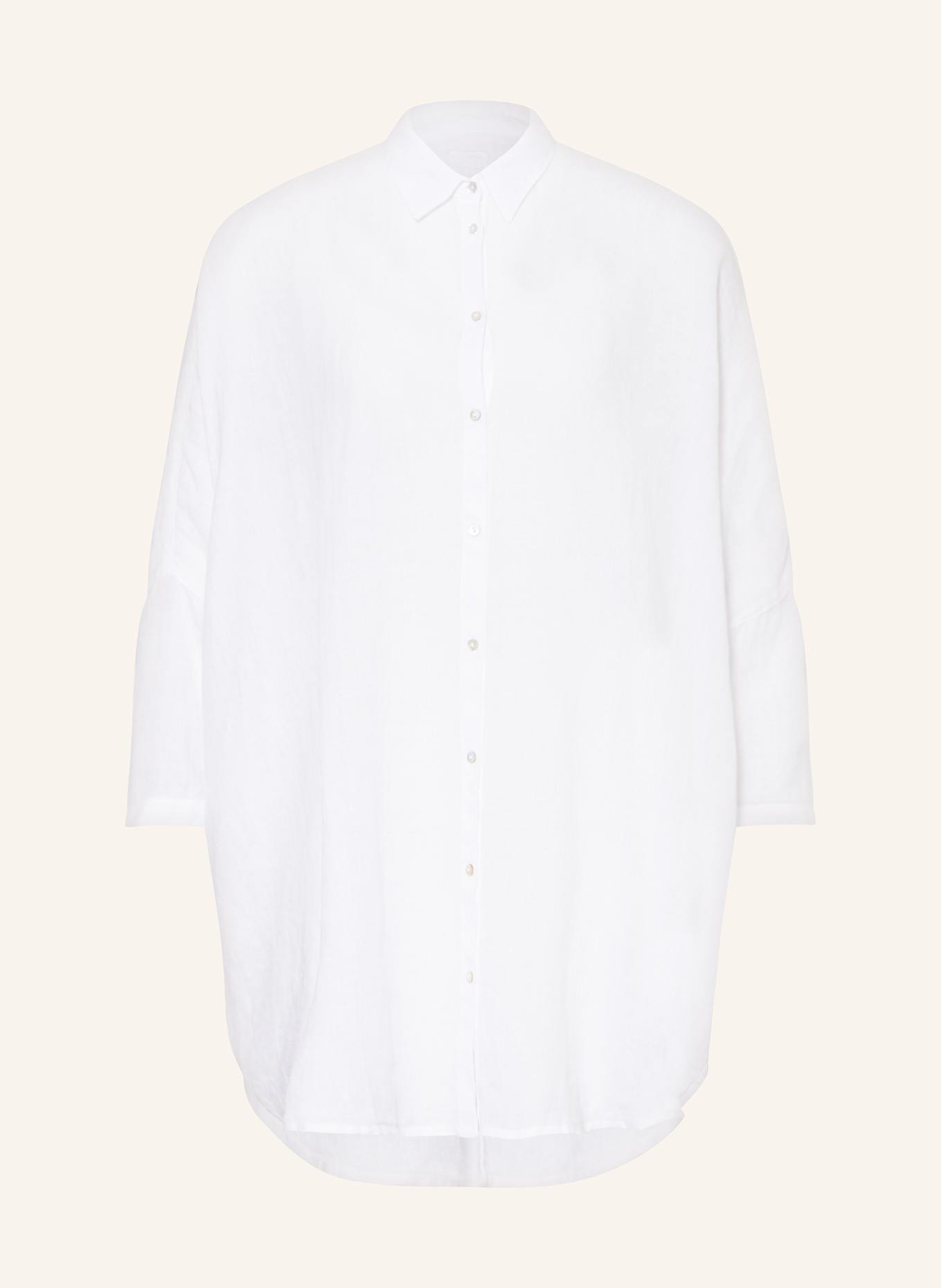 Блузка-Рубашка свободного кроя из льна с рукавами 3/4 120%Lino, белый
Блузка-Рубашка свободного кроя из льна с рукавами 3/4 120%Lino, белый