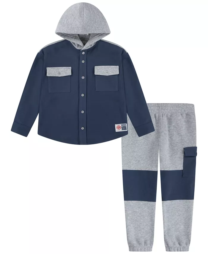 Мальчики 4-7 лет комплект из 2 предметов: худи-рубашка и джоггеры Levi'S, мультиколор
Мальчики 4-7 лет комплект из 2 предметов: худи-рубашка и джоггеры Levi'S, мультиколор