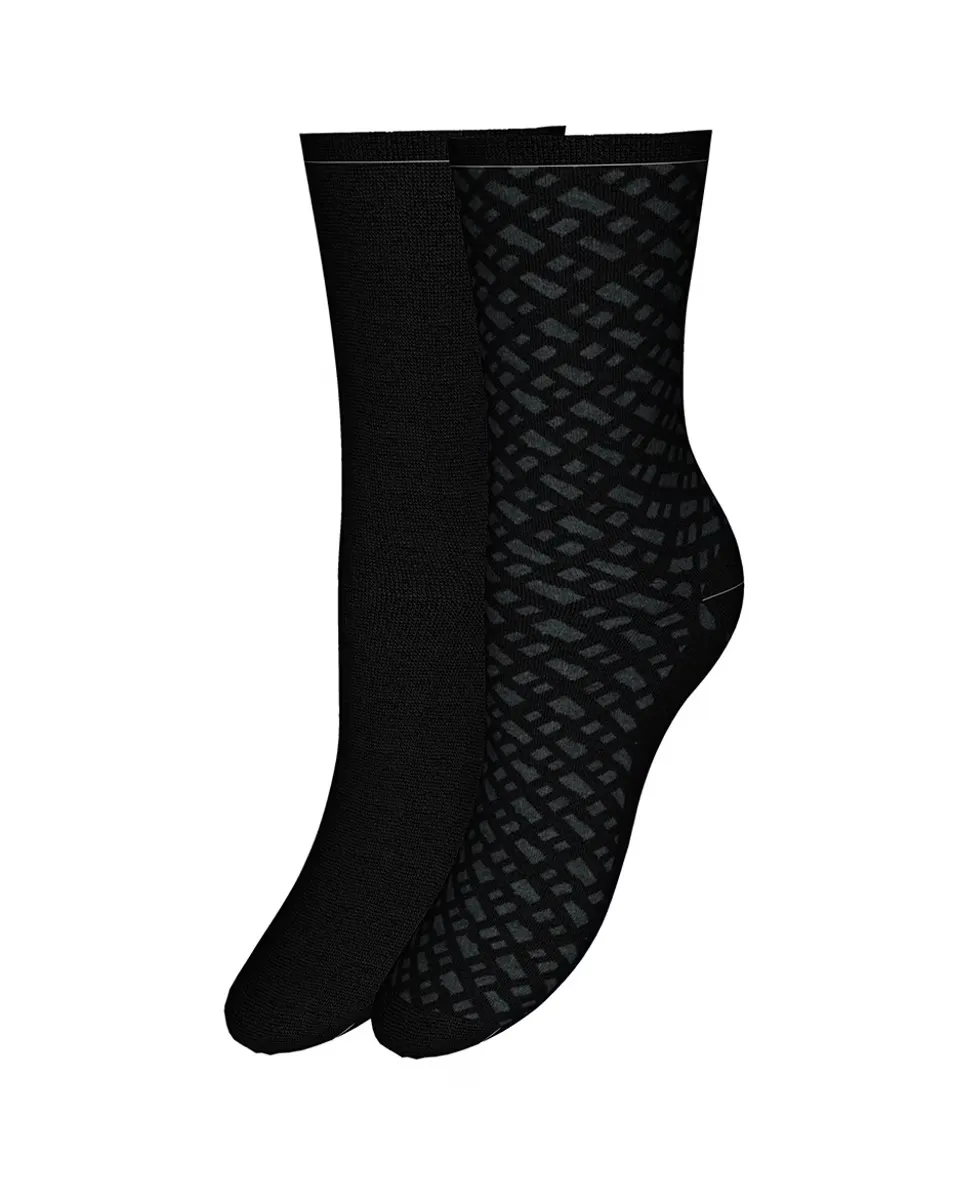 Упаковка из двух женских носков черного цвета Boss, черный
Упаковка из двух женских носков черного цвета Boss, черный