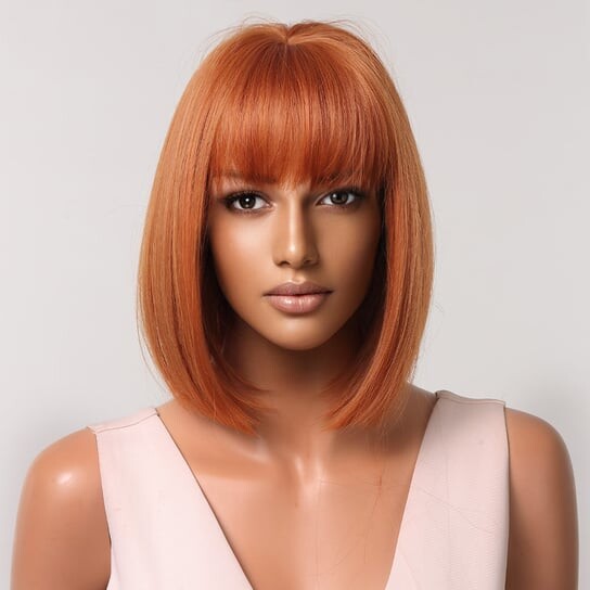 Рыжий парик, короткий боб, женские парики + шапочка, inna
Рыжий парик, короткий боб, женские парики + шапочка, inna