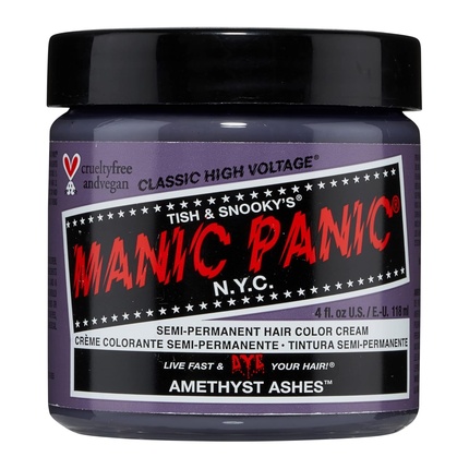Cendres D'Amethyste Cruelty Free веганская краска для волос 118 мл Manic Panic
Cendres D'Amethyste Cruelty Free веганская краска для волос 118 мл Manic Panic