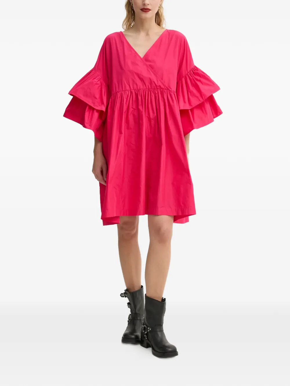 Мини-платье с оборками и V-образным вырезом Mmc Studio, розовый
Мини-платье с оборками и V-образным вырезом Mmc Studio, розовый