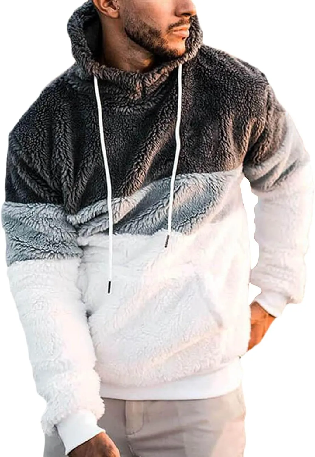 JEsilunmaMY мужской плюшевый худи с капюшоном, длинный рукав, цветной блок, карман
JEsilunmaMY мужской плюшевый худи с капюшоном, длинный рукав, цветной блок, карман