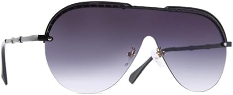 Большие солнцезащитные очки-полуободковая оправа для мужчин и женщин, модные, с заклепками, с одной линзой, защита от УФ-излучения UV400, винтажные очки MTZJH, C1 Black Gray
Большие солнцезащитные очки-полуободковая оправа для мужчин и женщин, модные, с заклепками, с одной линзой, защита от УФ-излучения UV400, винтажные очки MTZJH, C1 Black Gray