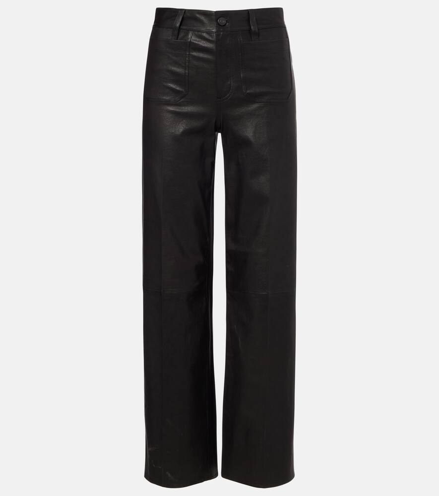 Высокие кожаные брюки Le Slim Palazzo Frame, Black
Высокие кожаные брюки Le Slim Palazzo Frame, Black