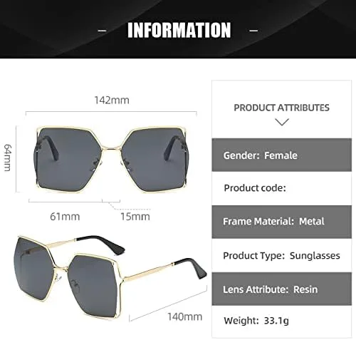 Женские солнцезащитные очки с градиентным покрытием, увеличенного размера, с полыми линзами, винтажные, из сплава, зеленые, с защитой от УФ-излучения UV400 MTZJH, 5
Женские солнцезащитные очки с градиентным покрытием, увеличенного размера, с полыми линзами, винтажные, из сплава, зеленые, с защитой от УФ-излучения UV400 MTZJH, 5