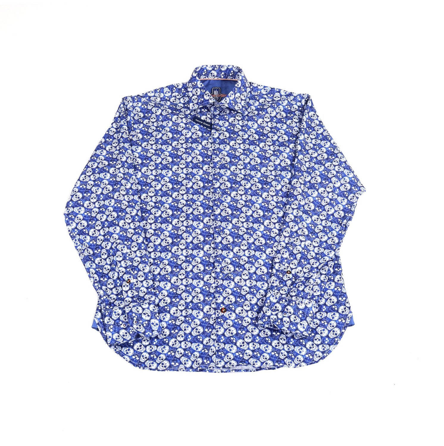 Рубашка темно-синего цвета с белыми черепами Luchiano Visconti, мультиколор
Рубашка темно-синего цвета с белыми черепами Luchiano Visconti, мультиколор