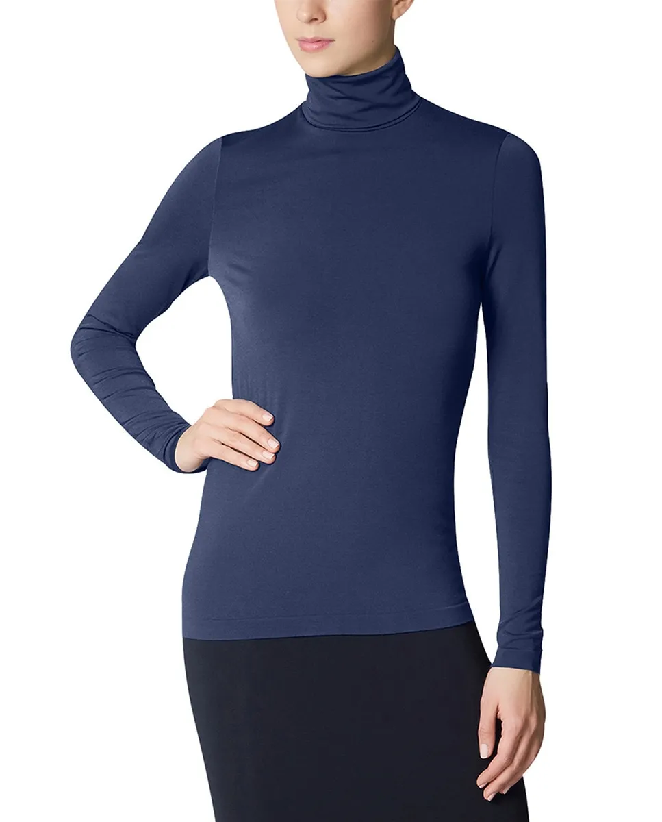 Женский свитер с воротником-стойкой и приталенным кроем Wolford, индиго
Женский свитер с воротником-стойкой и приталенным кроем Wolford, индиго