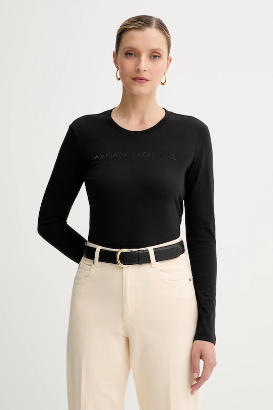 Хлопковый лонгслив Armani Exchange, черный
Хлопковый лонгслив Armani Exchange, черный