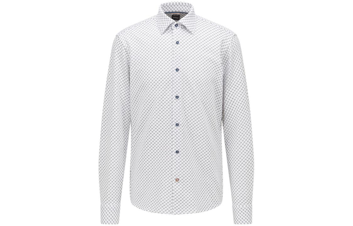 Рубашка Boss с геометрическим принтом Hugo Boss, белый
Рубашка Boss с геометрическим принтом Hugo Boss, белый