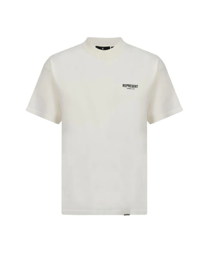 Хлопковая футболка с монограммой, свободный крой. Represent, белый
Хлопковая футболка с монограммой, свободный крой. Represent, белый
