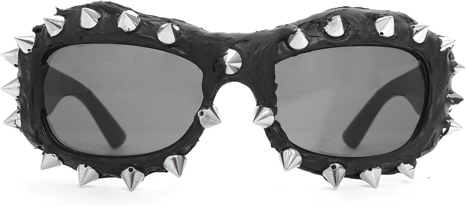 Модные черные солнцезащитные очки в стиле панк для активного отдыха, с декоративными заклепками и эффектом капель клея. Солнцезащитные очки для мужчин и женщин. Стильные персонализированные очки mincl, Black
Модные черные солнцезащитные очки в стиле панк для активного отдыха, с декоративными заклепками и эффектом капель клея. Солнцезащитные очки для мужчин и женщин. Стильные персонализированные очки mincl, Black