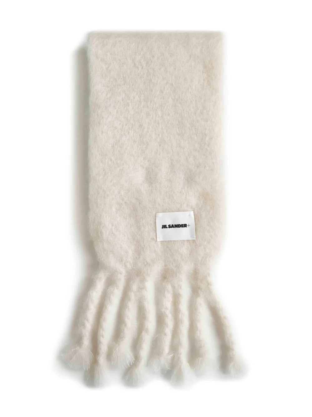 Шарф с бахромой JIL SANDER+, белый 
Шарф с бахромой JIL SANDER+, белый
