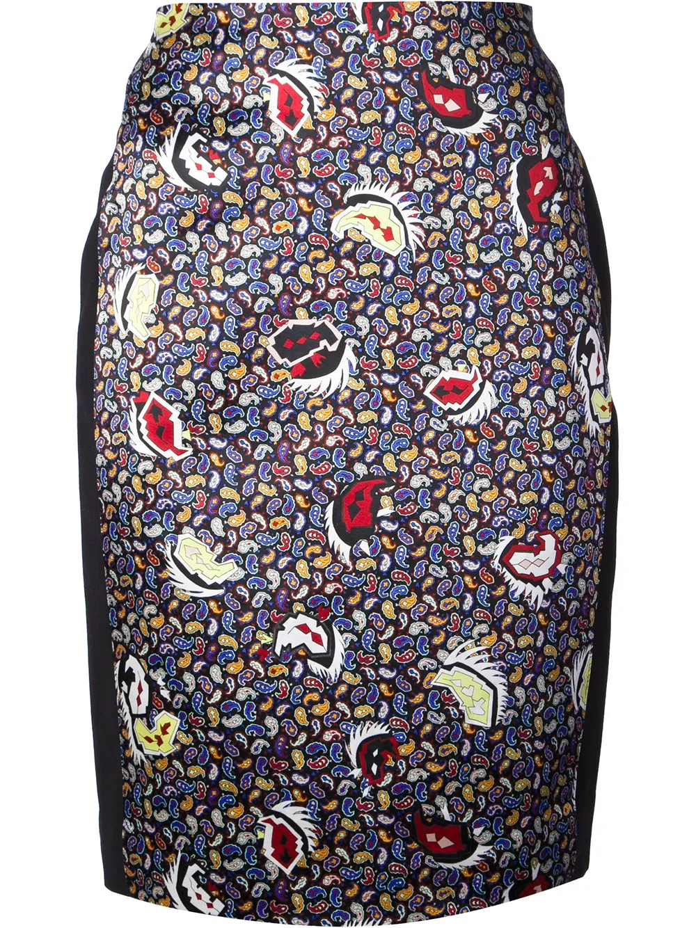 Paisley print pencil skirt BALENCIAGA, черный 
Paisley print pencil skirt BALENCIAGA, черный