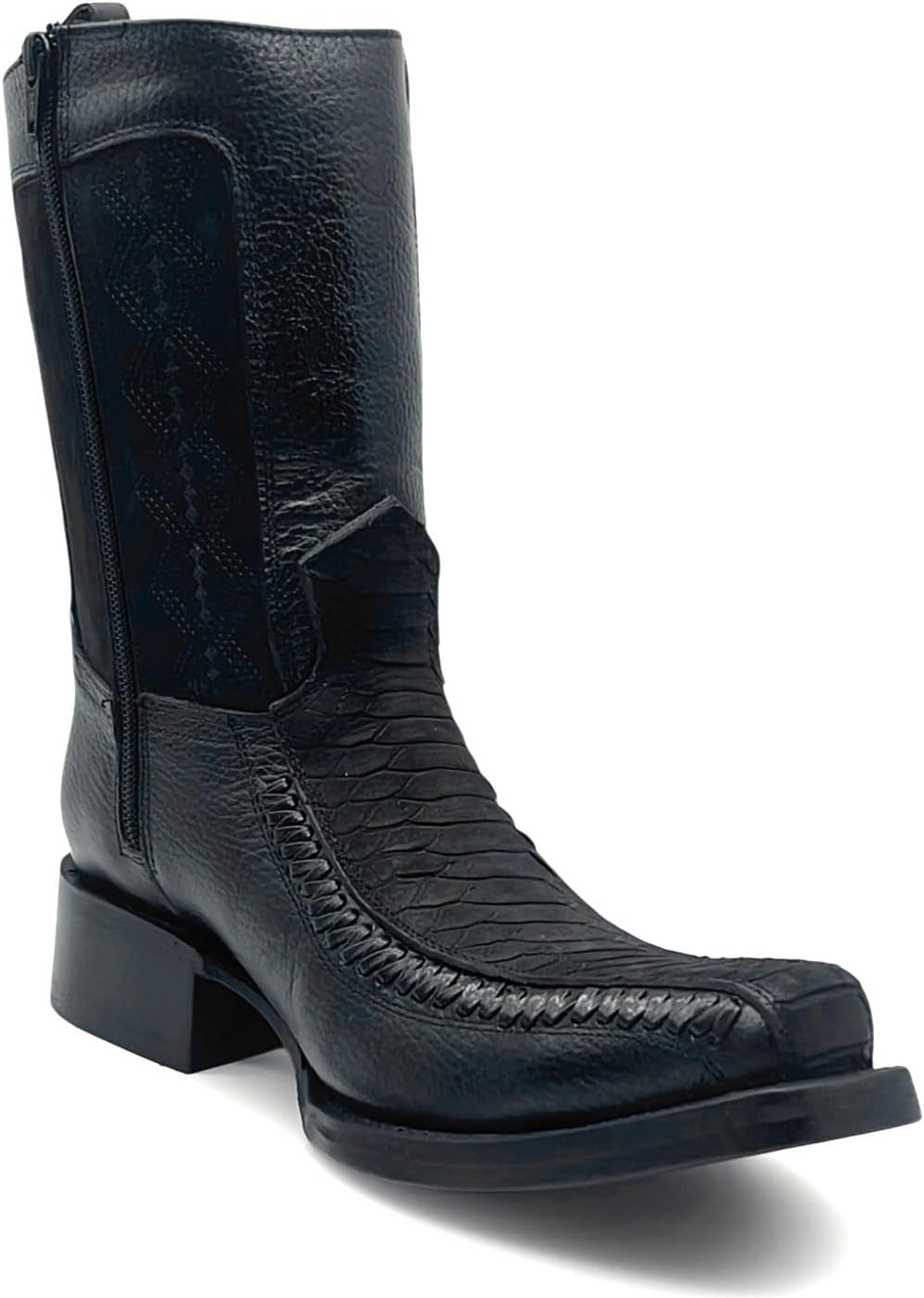 Мужские кожаные ковбойские сапоги Western Shops с тиснением под питона и застежкой-молнией The Western Shops, черный
Мужские кожаные ковбойские сапоги Western Shops с тиснением под питона и застежкой-молнией The Western Shops, черный