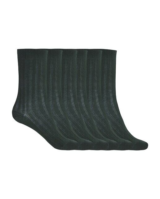 Набор из 6 пар хлопковых носков в рубчик Basix Punto Blanco, темно-зеленый
Набор из 6 пар хлопковых носков в рубчик Basix Punto Blanco, темно-зеленый