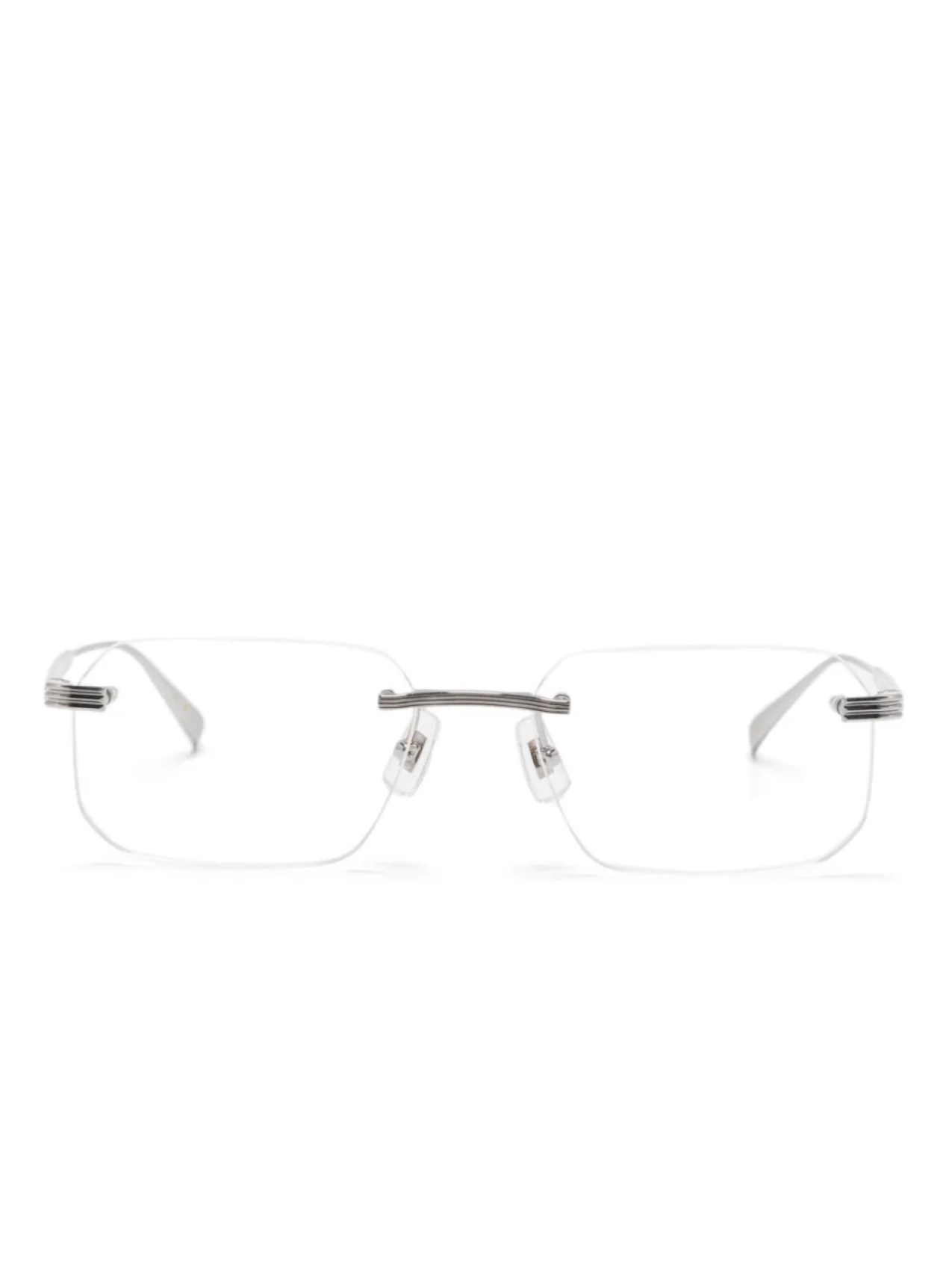 Очки в квадратной оправе Dunhill, серебряный 
Очки в квадратной оправе Dunhill, серебряный