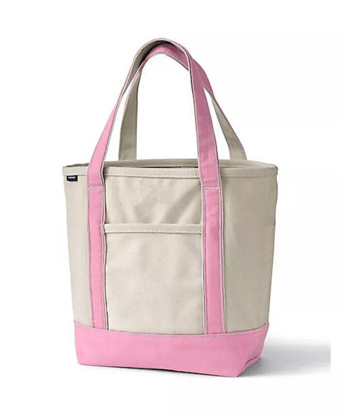 Сумка-тоут среднего размера из натуральной ткани с 5 карманами и открытым верхом Lands' End, белый
Сумка-тоут среднего размера из натуральной ткани с 5 карманами и открытым верхом Lands' End, белый