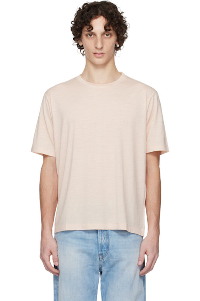 Футболка из супермягкого шерстяного джерси розового цвета AURALEE
Футболка из супермягкого шерстяного джерси розового цвета AURALEE