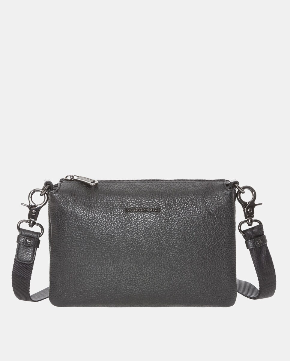 Кожаная сумка через плечо с тройными ластовицами черного цвета Mandarina Duck, черный
Кожаная сумка через плечо с тройными ластовицами черного цвета Mandarina Duck, черный