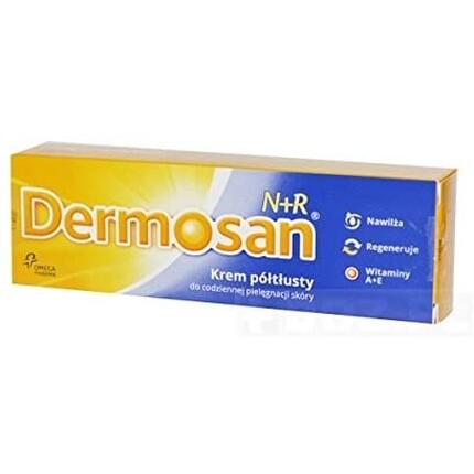 Полубогатый крем N+R 40 г, Dermosan
Полубогатый крем N+R 40 г, Dermosan