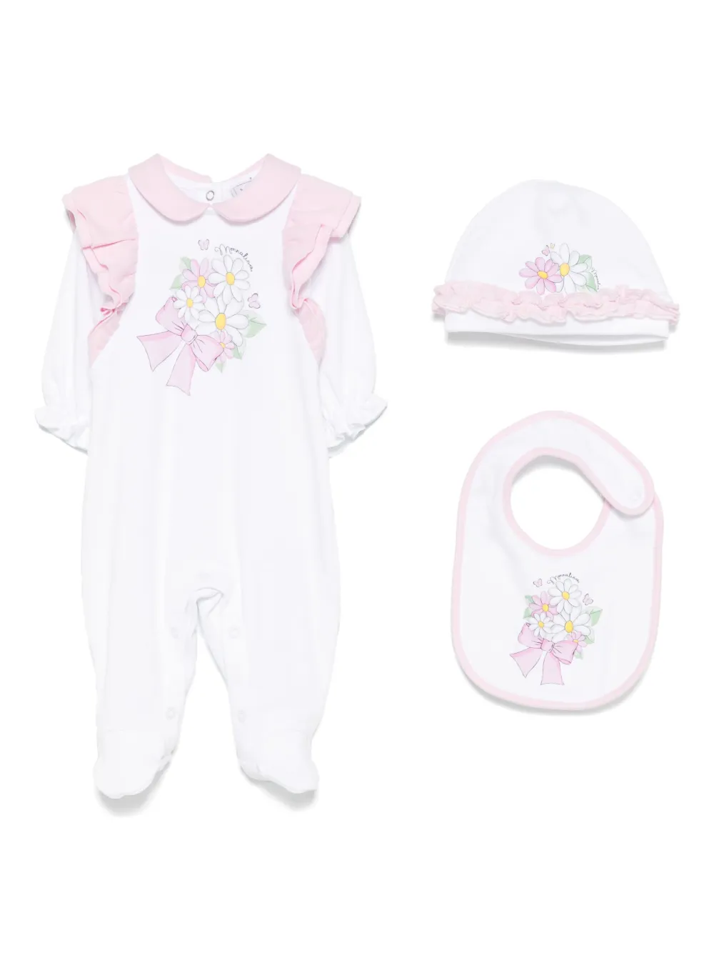 Комплект для новорожденного с оборками Monnalisa, белый
Комплект для новорожденного с оборками Monnalisa, белый