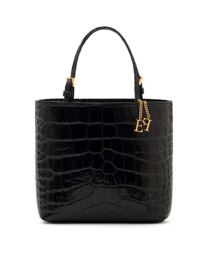 Миниатюрная кожаная сумка-тоут с подвесками в виде логотипа. Elisabetta Franchi, черный
Миниатюрная кожаная сумка-тоут с подвесками в виде логотипа. Elisabetta Franchi, черный