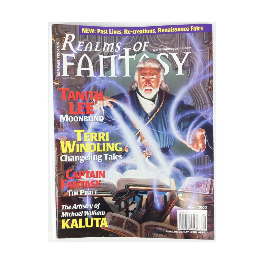 Журнал 2003 April "Blink, Moonblind, Captain Fantasy and the Secret Masters", Realms of Fantasy Magazine
Журнал 2003 April "Blink, Moonblind, Captain Fantasy and the Secret Masters", Realms of Fantasy Magazine