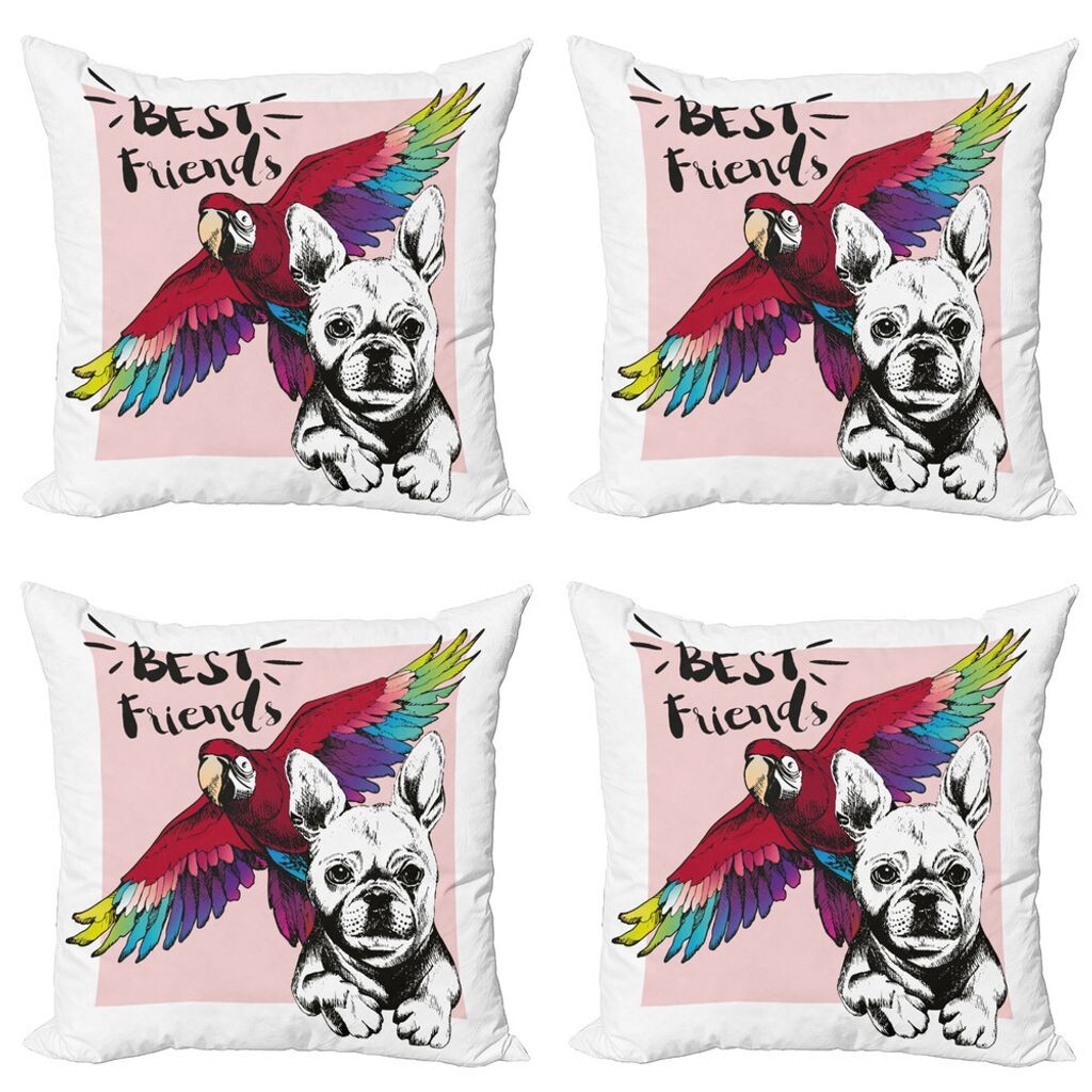 ABAKUHAUS Modern Набор чехлов для подушек (4 предмета), Bulldog Parrot Friends, современная двусторонняя цифровая печать, 45 x 45 см, многоцветный
ABAKUHAUS Modern Набор чехлов для подушек (4 предмета), Bulldog Parrot Friends, современная двусторонняя цифровая печать, 45 x 45 см, многоцветный