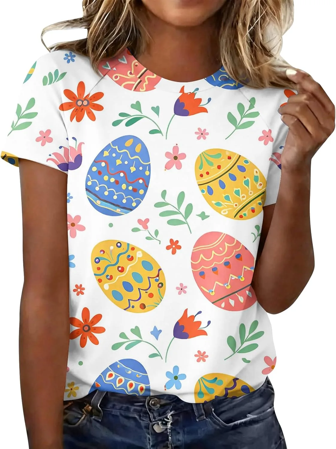 Женская блузка с коротким рукавом Casual, лето 2026, принт Easter, свободный крой
Женская блузка с коротким рукавом Casual, лето 2026, принт Easter, свободный крой