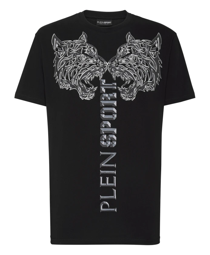 Футболка с круглым вырезом и изображением тигра Plein Sport, черный
Футболка с круглым вырезом и изображением тигра Plein Sport, черный