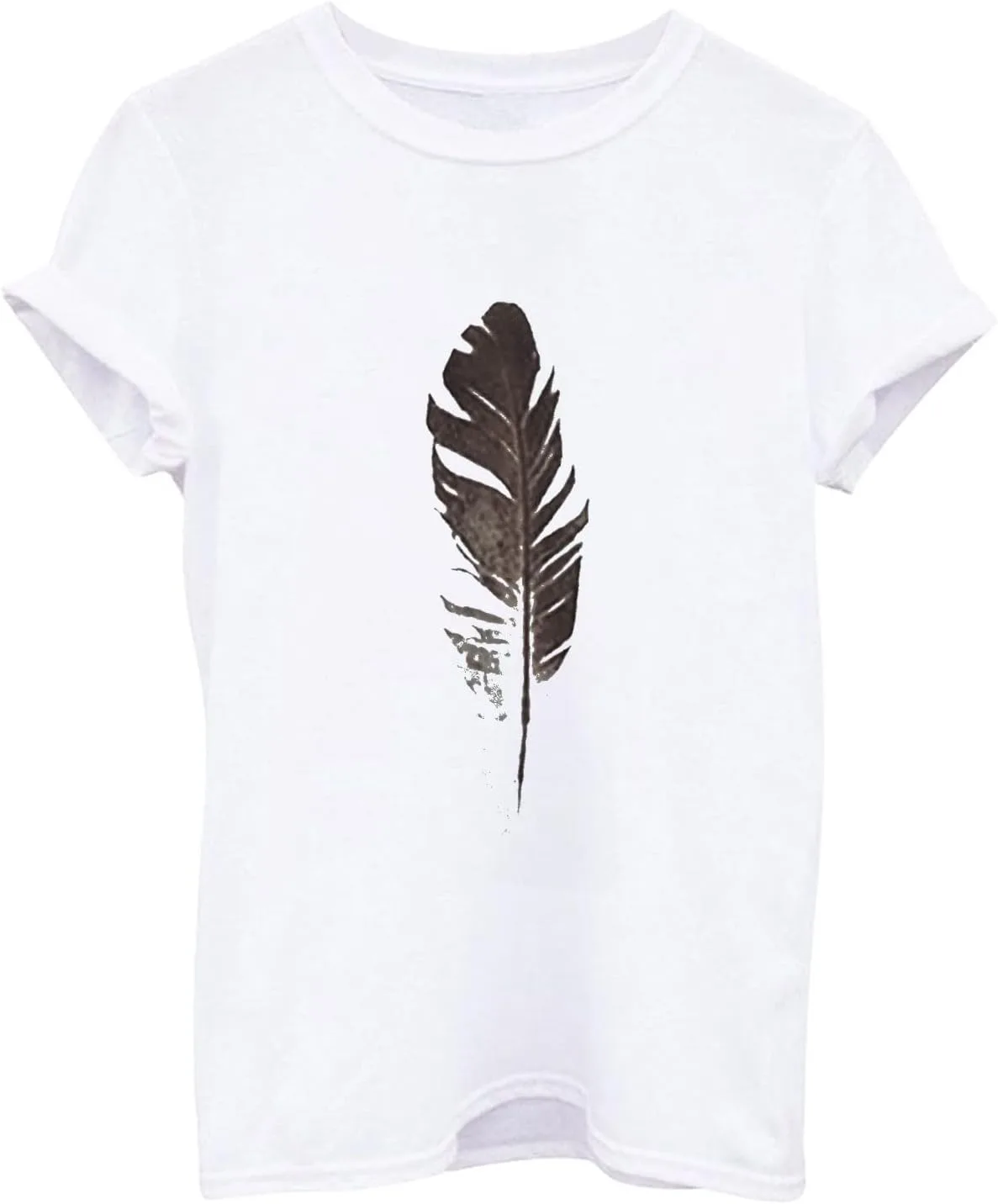 Ceboyel женская футболка с коротким рукавом и перьевым принтом
Ceboyel женская футболка с коротким рукавом и перьевым принтом