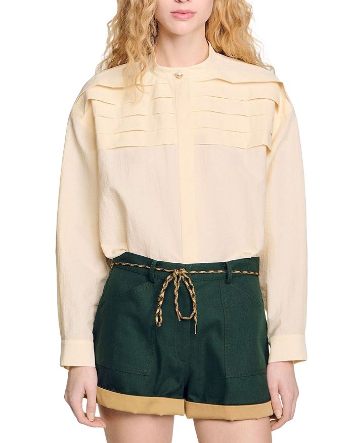 Рубашка с ювелирными деталями Sandro, слоновая кость/кремовый
Рубашка с ювелирными деталями Sandro, слоновая кость/кремовый