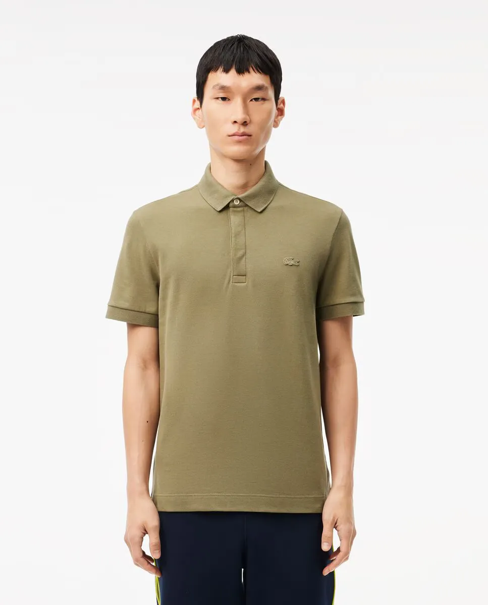 Мужская рубашка-поло Smart Paris с короткими рукавами из эластичного хлопкового пике Lacoste, военный зеленый 
Мужская рубашка-поло Smart Paris с короткими рукавами из эластичного хлопкового пике Lacoste, военный зеленый